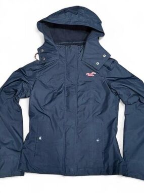 Y2K Hollister California Insulated All Weather Navy Blue Jacket